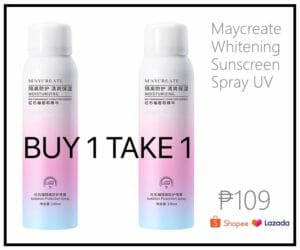 Maycreate Whitening Sunscreen Spray UV Lazada Shopee