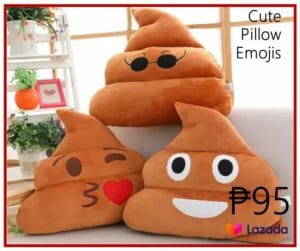 cute emoji poop pillow