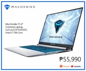 Machenike 15.6” Gaming Laptop, GeForce RTX3050Ti, Intel i7 11th Gen