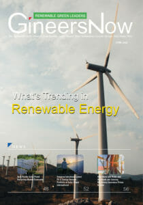 Front page of digital renewable energy magazine for wind turbines