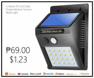 Philippines Cheapest Ledstar 20 LED Solar Powered Motion Sensor Wall Light